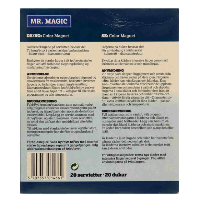 Mr. Magic Color Magnet/ Farbfangtücher 20St.